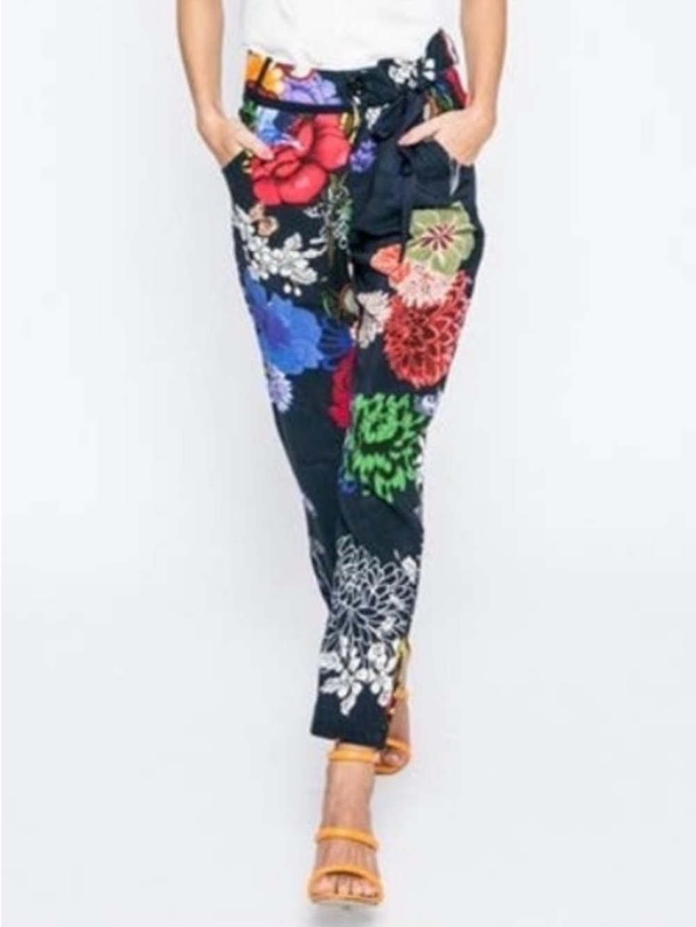 Desigual Floral Pants XS